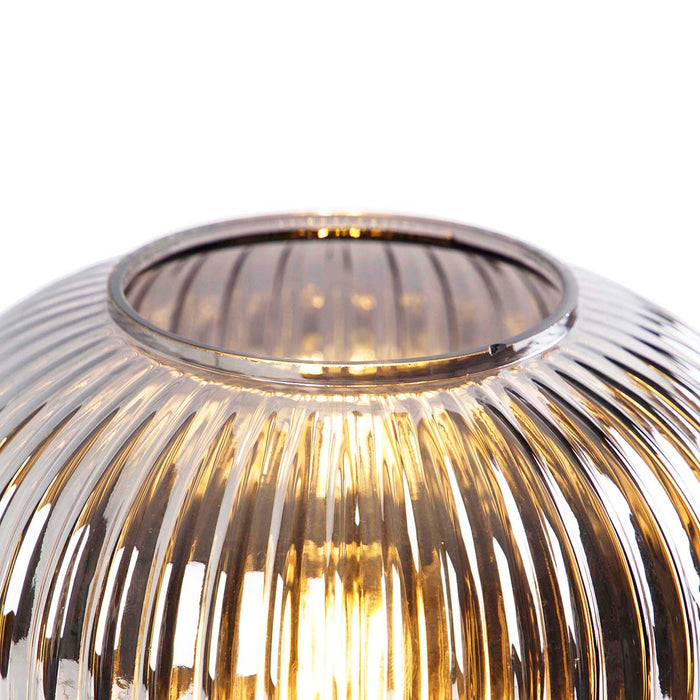 QAZQA Smart tafellamp zwart met smoke glas incl. Wifi A60 - Karel