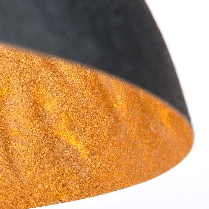 QAZQA Smart hanglamp zwart met goud 70 cm incl. Wifi A60 - Magna