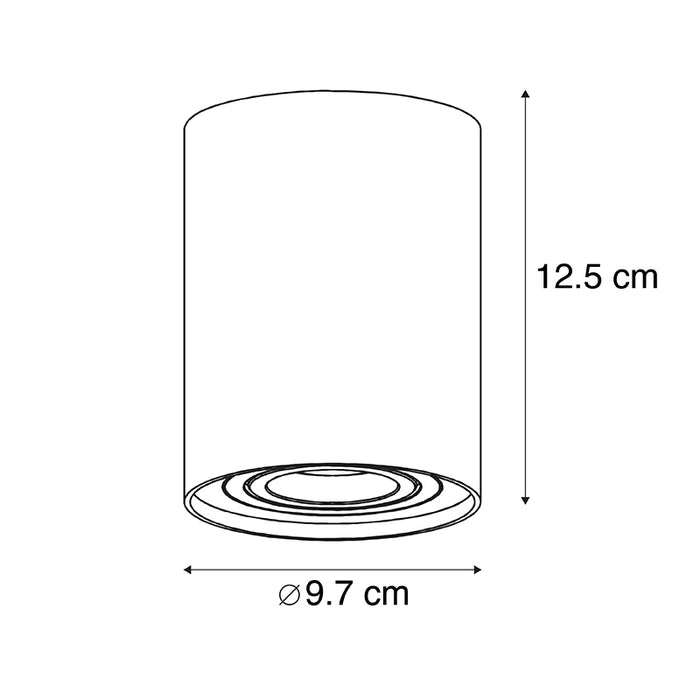 QAZQA Smart plafondspot wit verstelbaar incl. Wifi GU10 - Rondoo up
