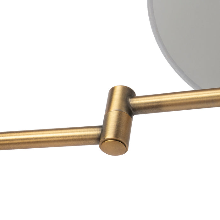 QAZQA Smart wandlamp brons met witte kap incl. Wifi A60 - Ladas