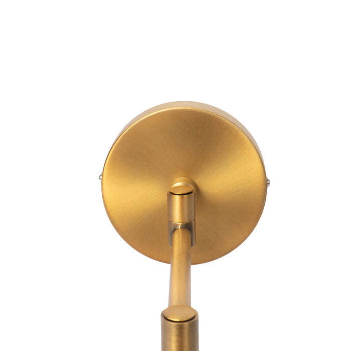 QAZQA Smart wandlamp brons met witte kap incl. Wifi A60 - Ladas