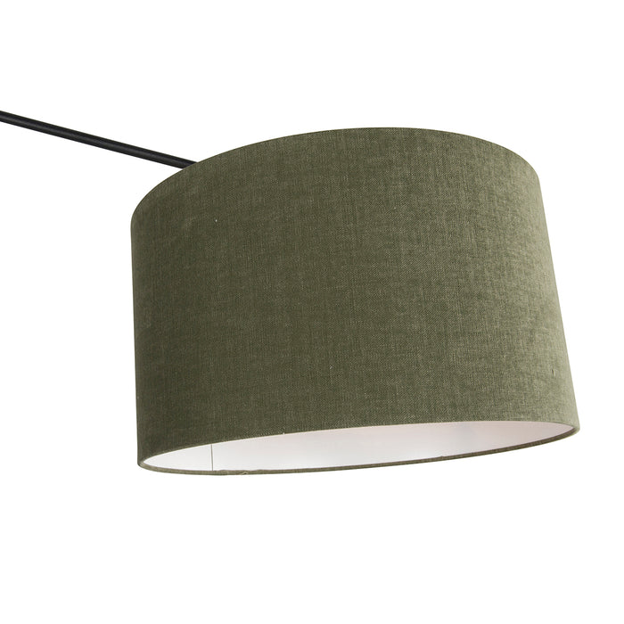 QAZQA Smart hanglamp zwart met kap 35 cm groen incl. 2 Wifi A60 -