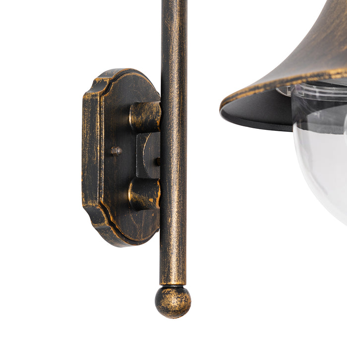 QAZQA Smart buiten wandlamp antiek goud IP44 incl. Wifi A60 - Daphne