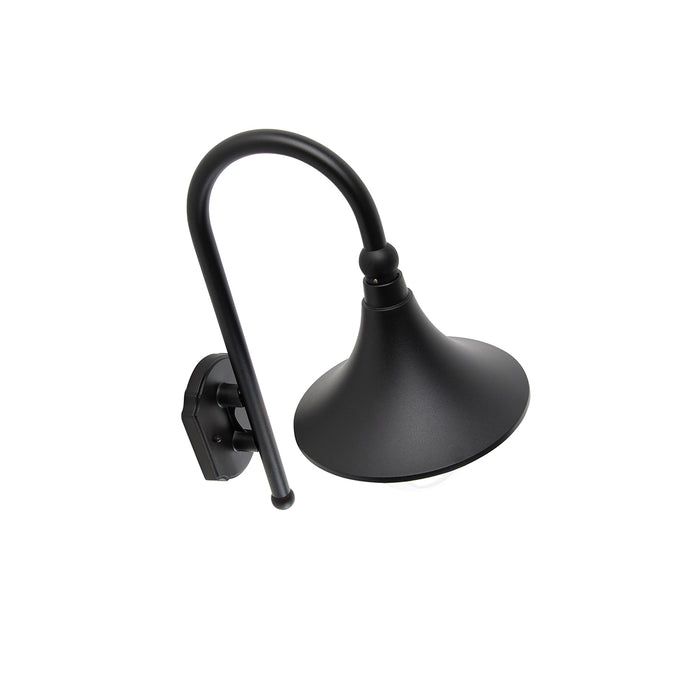 QAZQA Smart buiten wandlamp zwart IP44 incl. Wifi A60 - Daphne