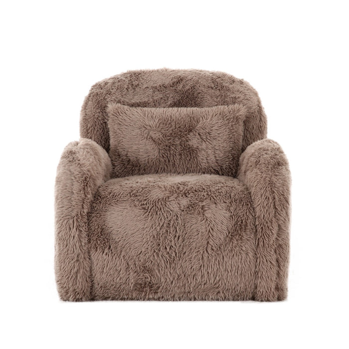 DÉJA Living - Fauteuil Taupe Fluffy - Zithoogte 42cm - Alta
