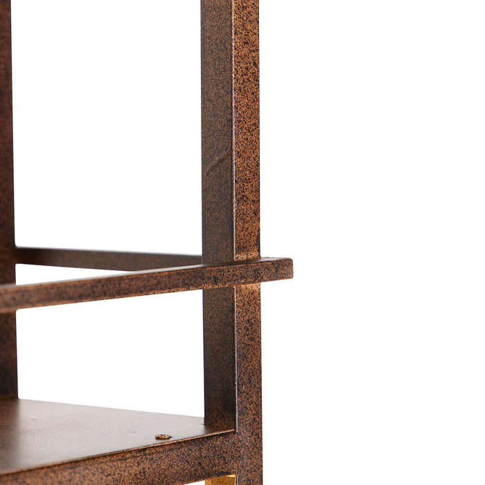 QAZQA Smart hanglamp roestbruin met rek incl. 4 Wifi A60 - Cage Rack