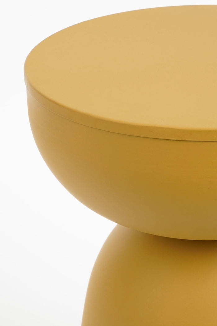 Mica Decorations Elliot Bijzettafel - H45 x Ø32 cm - IJzer - Okergeel