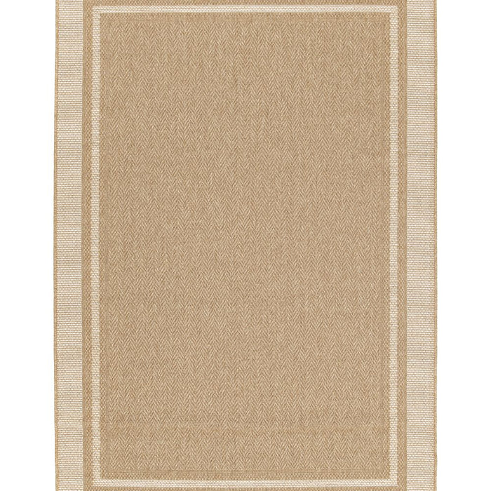 Boho&me Buitenkleed ruiten - Corde Cadre naturel|wit - 160x230 cm