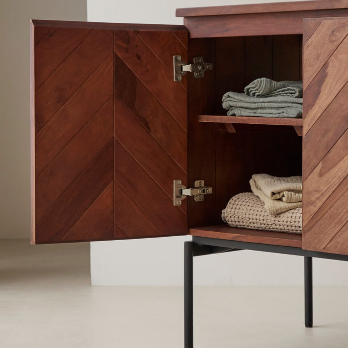 Tikamoon - Opbergmeubel Ismaël in massief palissander 80 cm