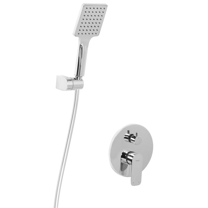 Beliani-GUARATUBA-Ingebouwde doucheset met regendouche-Zilver-Messing