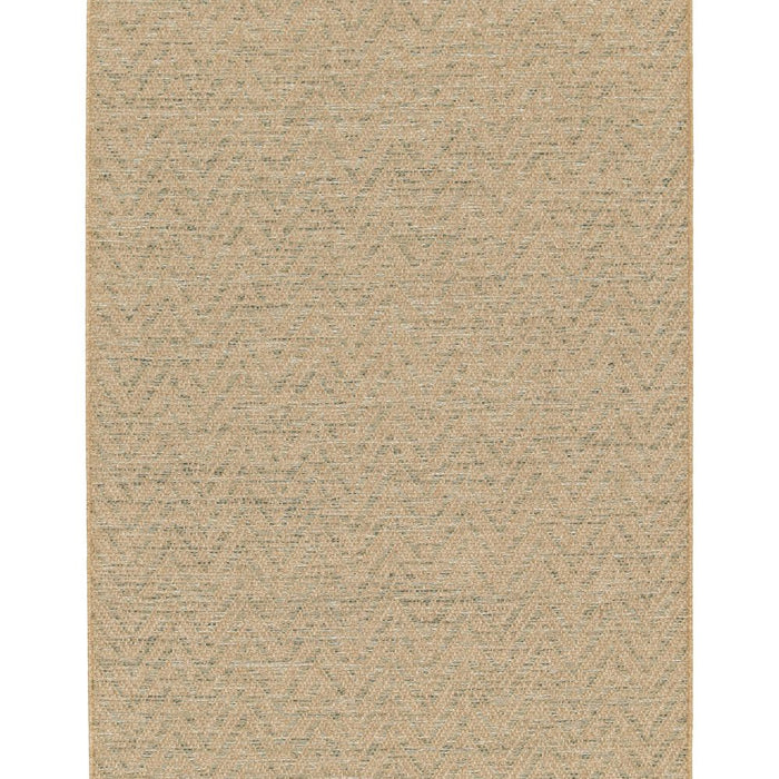 Boho&me Buitenkleed zig-zag - Corde Chevron naturel|groen - 160x230
