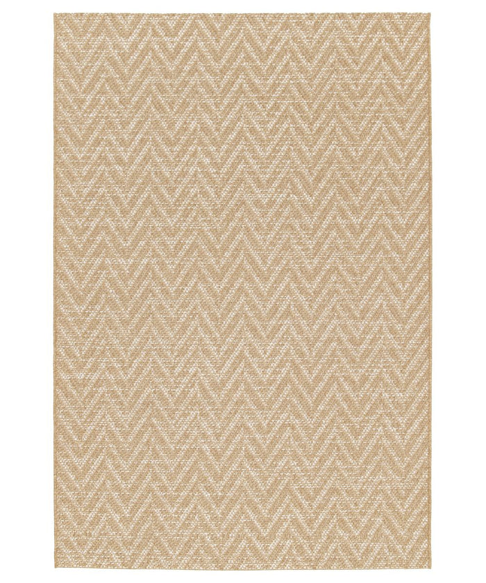 Boho&me Buitenkleed zig-zag - Corde Chevron naturel|wit - 200x290 cm