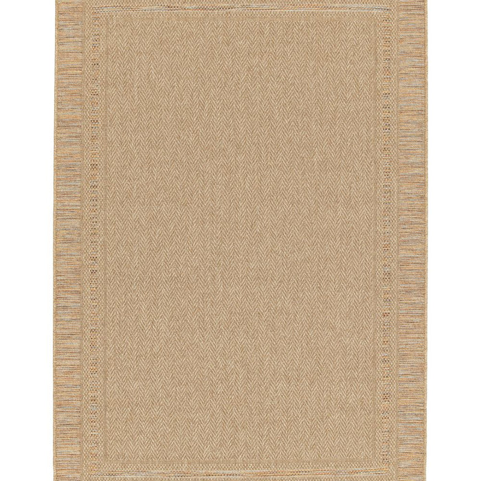 Boho&me Buitenkleed ruiten - Corde Cadre naturel|sunset - 160x230 cm