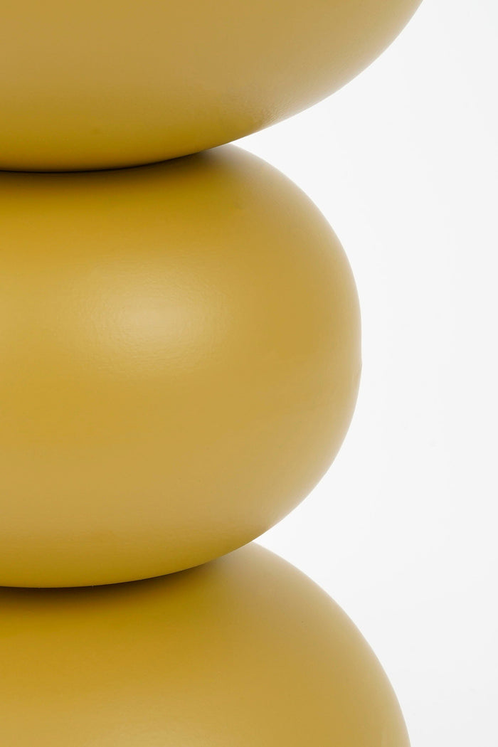 Mica Decorations Luna Bijzettafel - H46 x Ø32 cm - IJzer - Okergeel