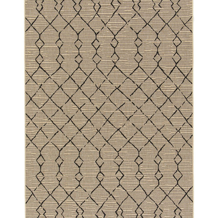 Boho&me Buitenkleed berber - Bask Taza beige|zwart - 200x290 cm