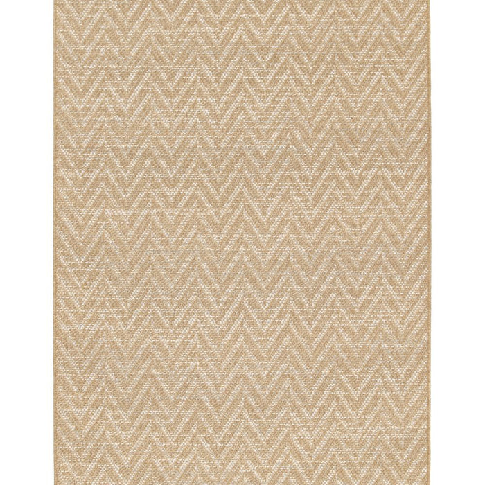 Boho&me Buitenkleed zig-zag - Corde Chevron naturel|wit - 160x230 cm