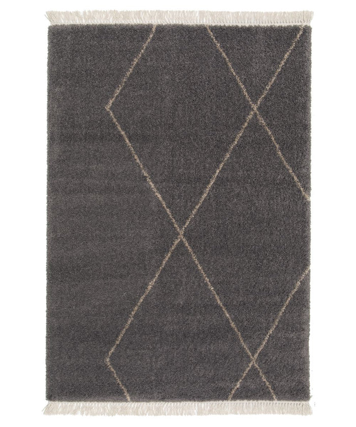 Boho&me Berber vloerkleed - Atlas Grid grijs - 200x290 cm