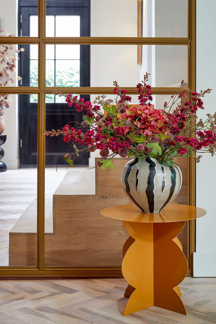 Mica Decorations Rafi Bijzettafel - H40 x Ø45 cm - IJzer - Bruin