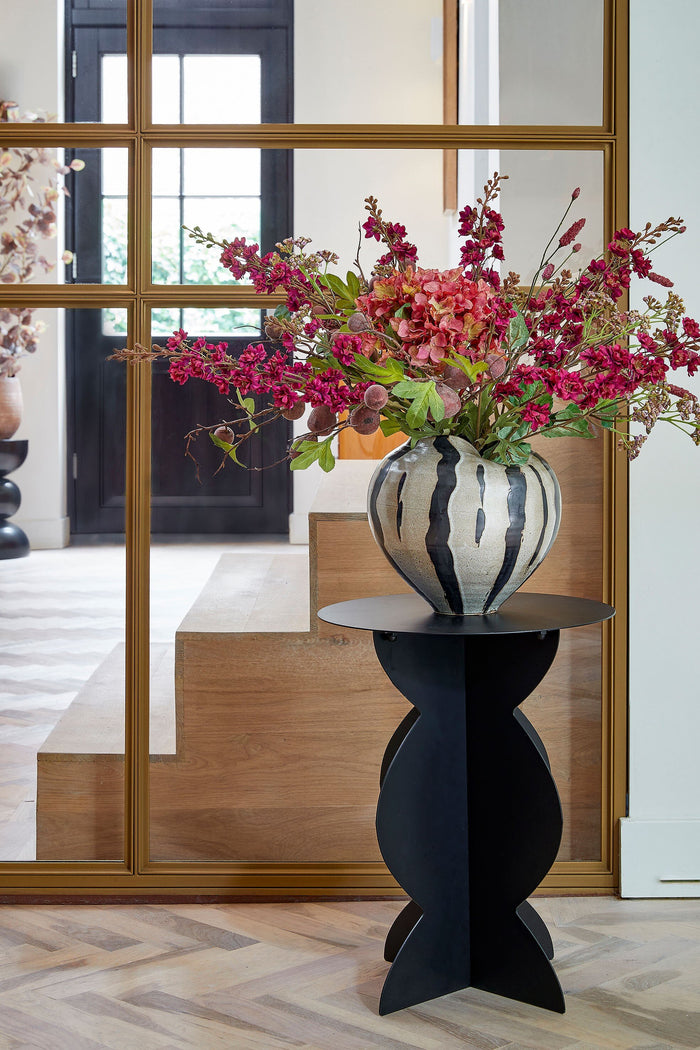 Mica Decorations Rafi Bijzettafel - H50 x Ø40 cm - IJzer - Zwart