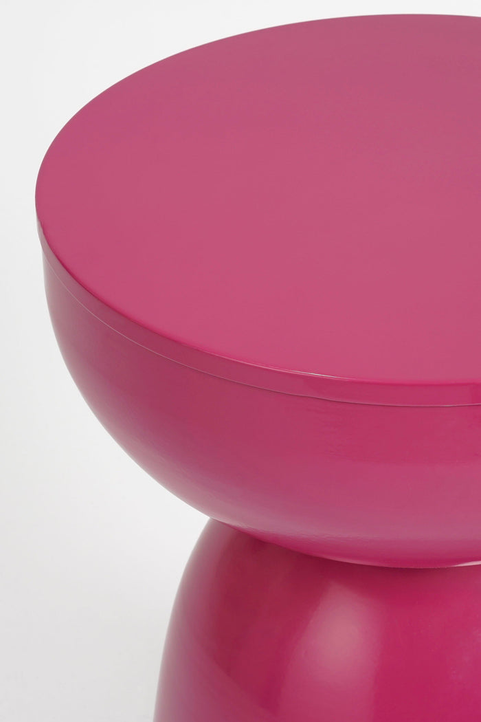 Mica Decorations Elliot Bijzettafel - H45 x Ø32 cm - IJzer - Fuchsia