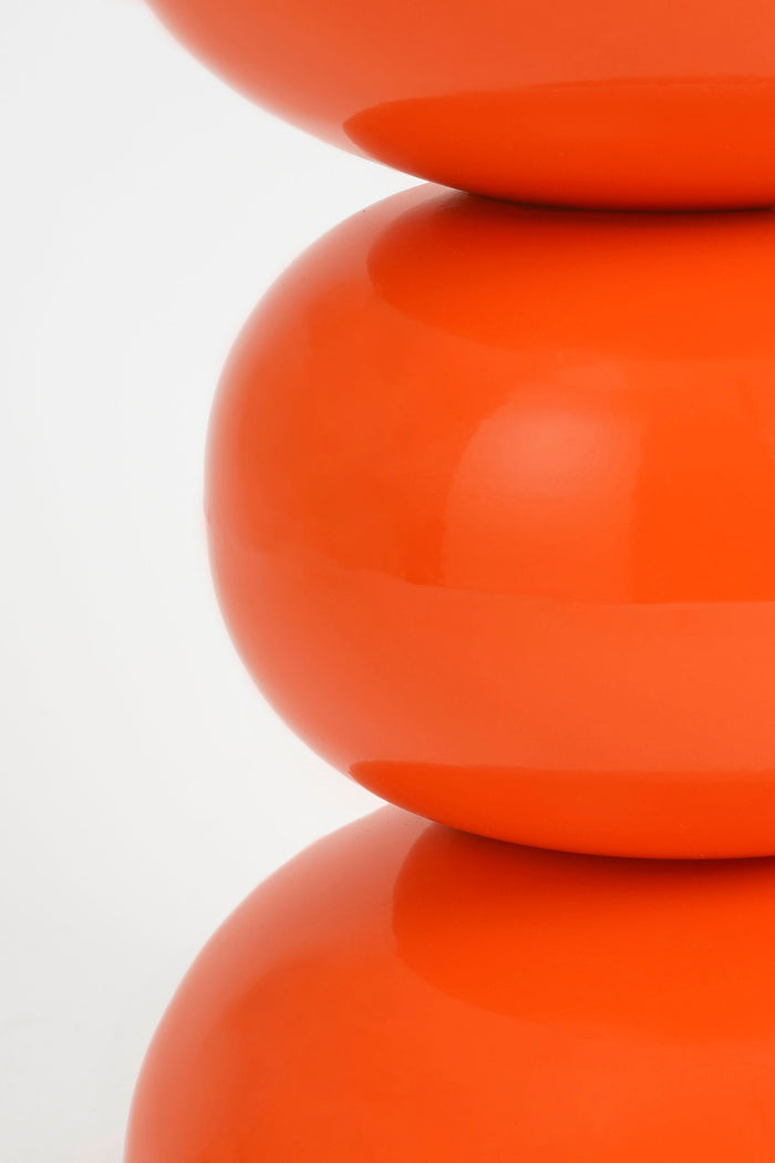 Mica Decorations Luna Bijzettafel - H46 x Ø32 cm - IJzer - Oranje