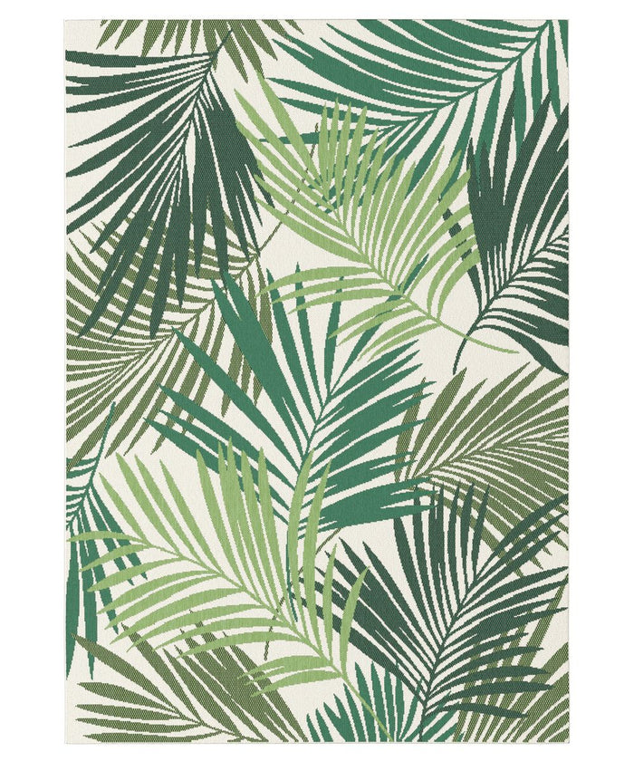 Boho&me Buitenkleed palmbladeren - Verdant Palm groen - 160x230 cm