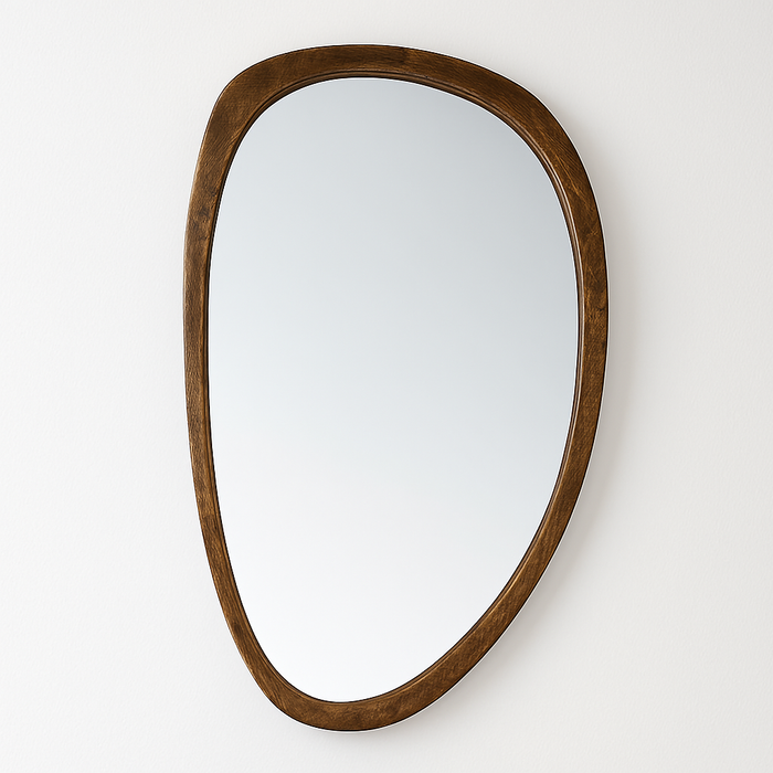 Vtw Living - Organische Spiegel Asymmetrisch van Hout - Bruin - 120 cm