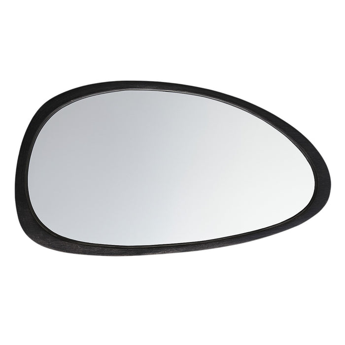 Vtw Living - Organische Spiegel Asymmetrisch van Hout - Zwart - 120 cm