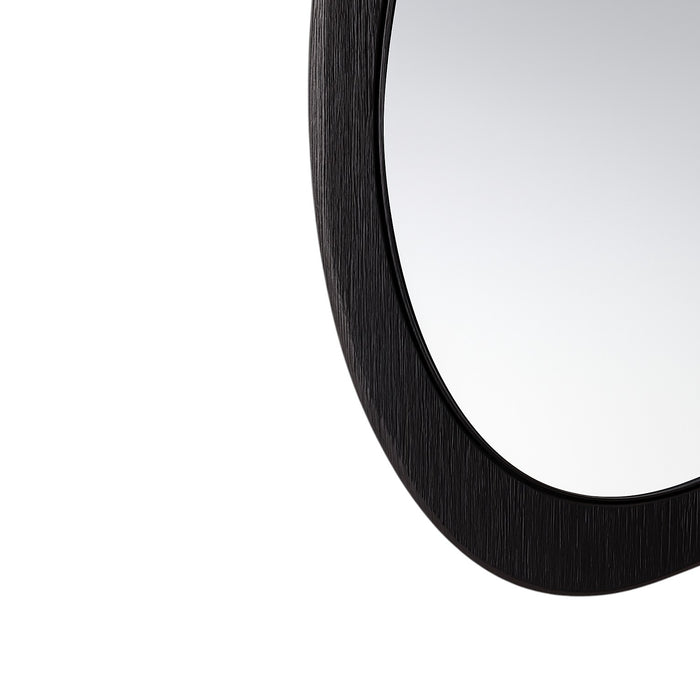 Vtw Living - Organische Spiegel Asymmetrisch van Hout - Zwart - 120 cm