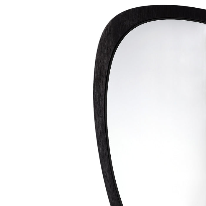 Vtw Living - Organische Spiegel Asymmetrisch van Hout - Zwart - 120 cm