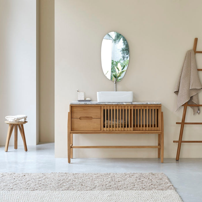 Tikamoon - Badkamermeubel Isaure van massief teakhout en premium terr…