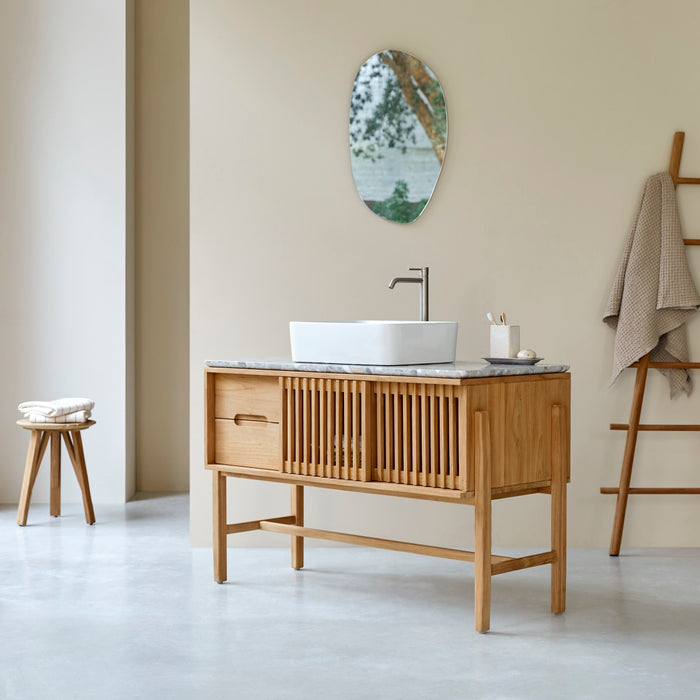 Tikamoon - Badkamermeubel Isaure van massief teakhout en premium terr…