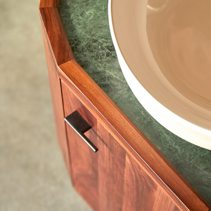 Tikamoon - Wastafelkast van massief palissanderhout en marmer 80 cm J…