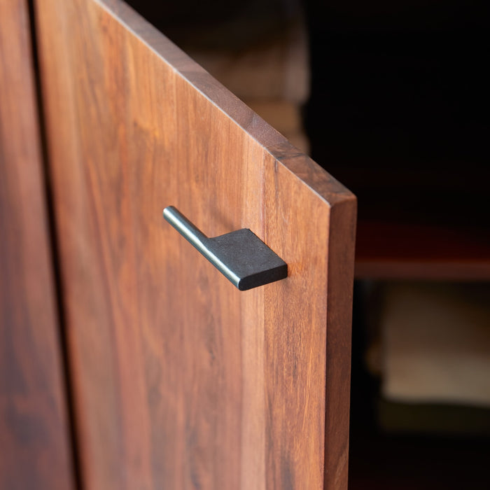 Tikamoon - Wastafelkast van massief palissanderhout en marmer 120 cm …