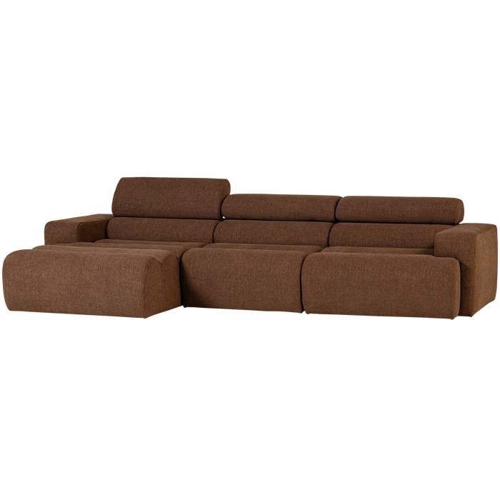 WOOOD Novi Chaise Longue Bank Links - Polyester - Mokka