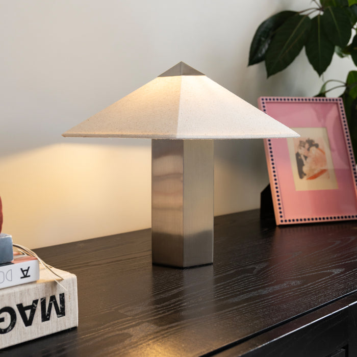 &k amsterdam Phira Tafellamp - Brushed Steel