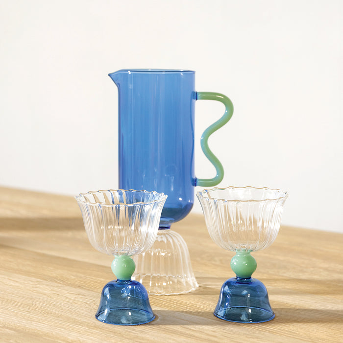 &k amsterdam Tulip Karaf 0,7 L - Blauw