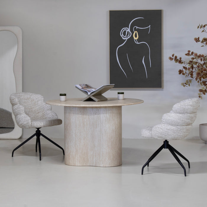 Giga Meubel - Eettafel Organisch - Marmer - 120x120x76cm - Firenze