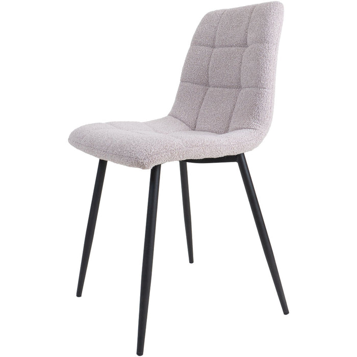 Home67 - Eetkamerstoel Jenna - Bouclé - Naturel