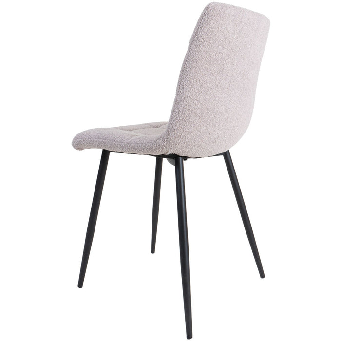 Home67 - Eetkamerstoel Jenna - Bouclé - Naturel