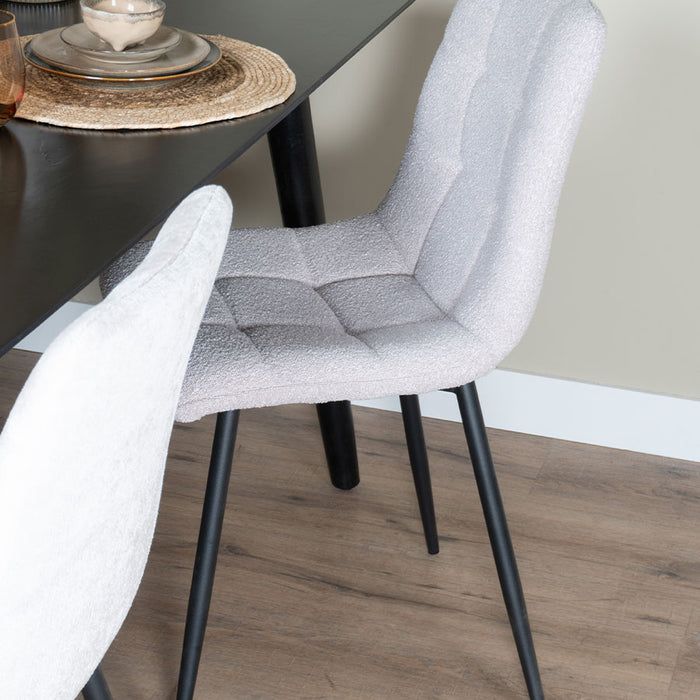 Home67 - Eetkamerstoel Jenna - Bouclé - Naturel