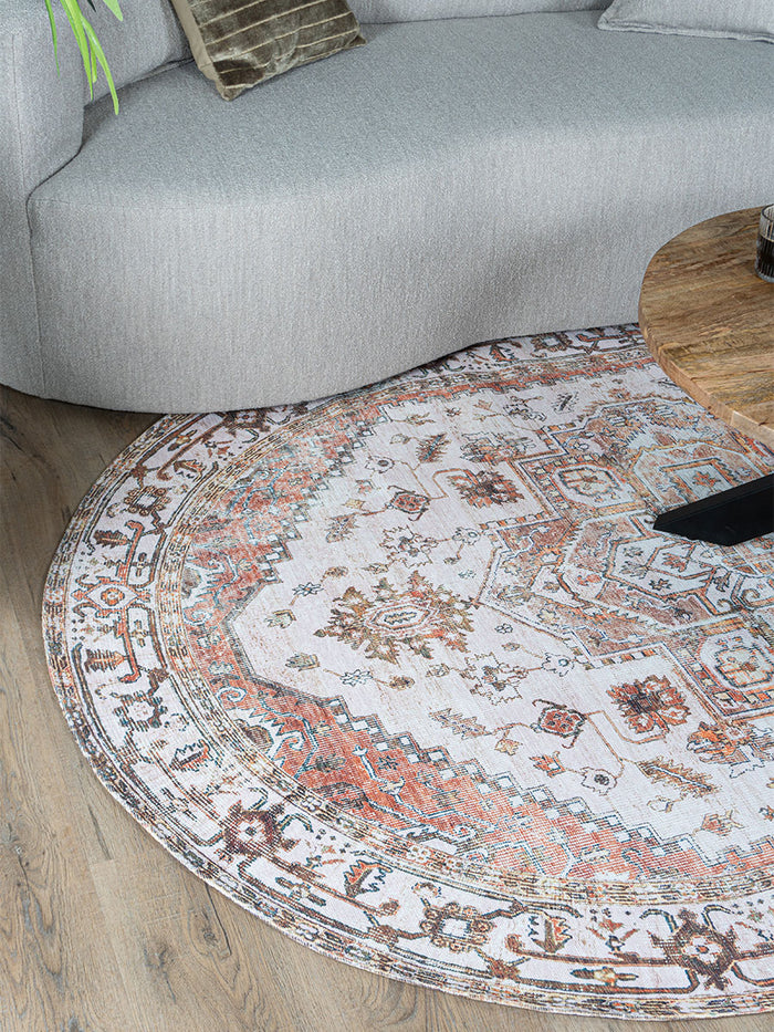 Veer Carpets - Vloerkleed Nora Bruin - Ovaal 160 x 230 cm