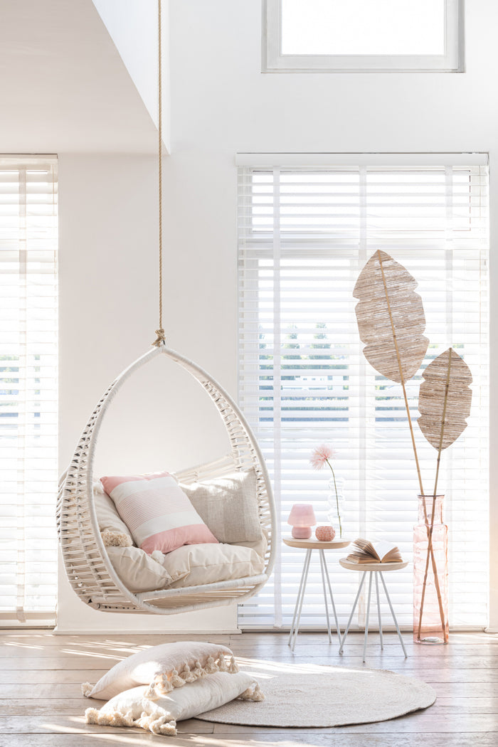 J-Line tapijt Miami Outdoor - polyester - naturel|wit - medium