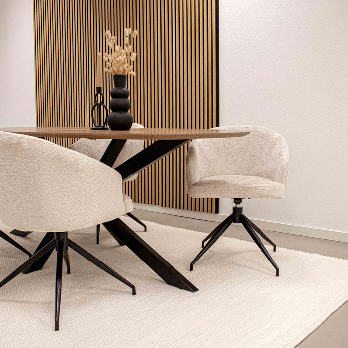 Kick draaistoel Merle - Champagne