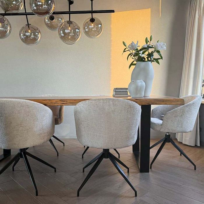 Kick draaistoel Merle - Champagne