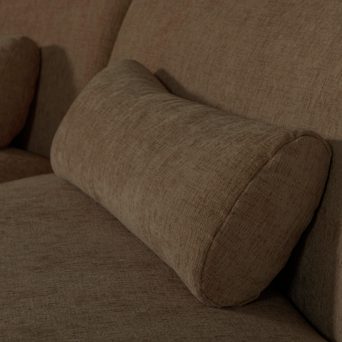 WOOOD Batavier Half Ronde Bank 4-Zits - Polyester - Velvet Bruin