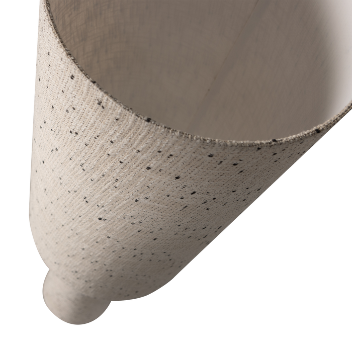 WOOOD Loft Vloerlamp - Metaal|Bouclé - Naturel Met Stippen 130xØ30 cm