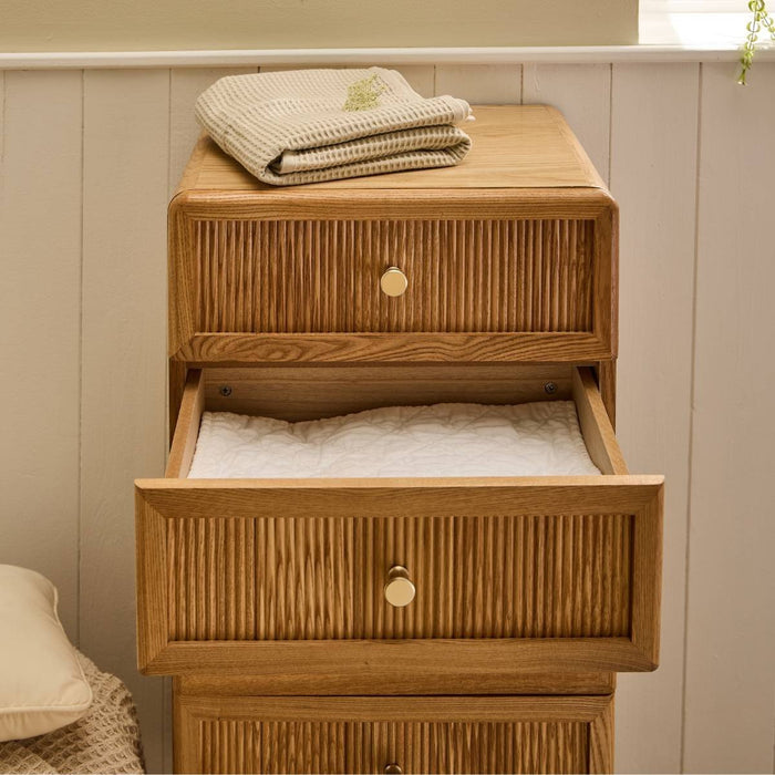 Calicosy - Hoog ladekast 5 laden AVA - H100 cm - Lamellen