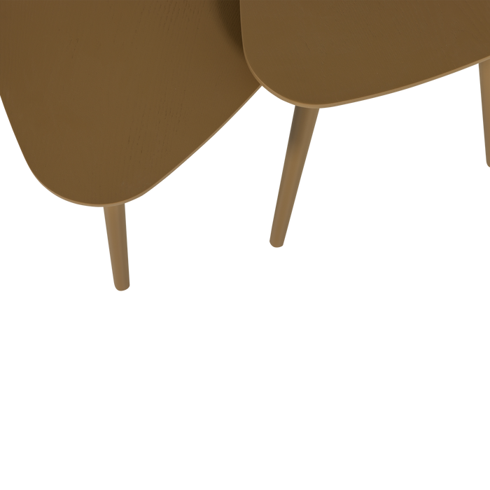 WOOOD Nila Bijzettafels - Hout - Mud - Set van 2