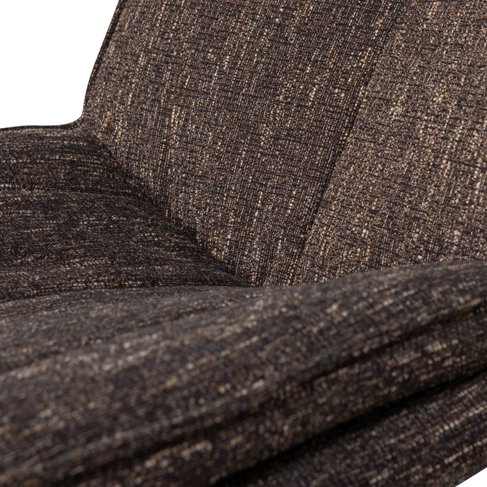 WOOOD Milaro Draaifauteuil - Polyester - Bruin Melange - 88x75x94